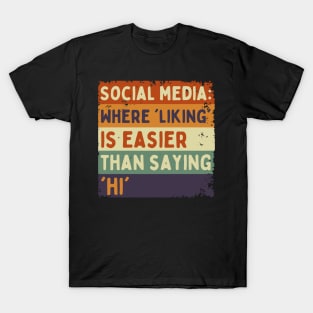 Sarcasm on Social Media - Truth with a Twist - Retro Style T-Shirt